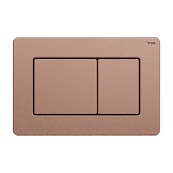 Панель смыва РЕХАУ NOVA QUAD STEEL с прямоугольными клавишами с покрытием против отпечатков пальцев, нержавеющая сталь, брашированное розовое золото, матовый