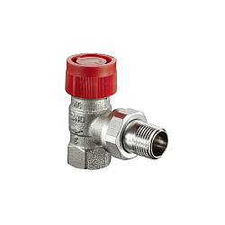 Вентиль, Oventrop, серия AF, термостатический, угловой, DN-20, 3/4", ВН, PN, бар-16, T°C -от +2 до +120, бронза/латунь, никелированный, с плавной, точной предварительной настройкой