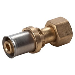 Муфта, Giacomini, RM179SP, НГ, 3/4", 16 x 2, латунь, с плоским кольцом, для труб GIACOTHERM, GIACOFLEX многослойных и полибутиленовых