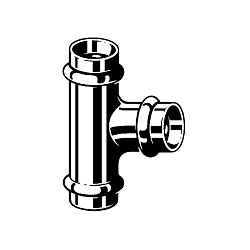Тройник Profipress c SC-Contur 35, медь, модель 2418