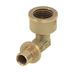TECEspring AX, Уголок соединительный с муфтой 20 х 3/4", латунь