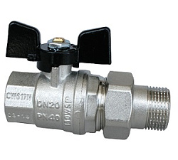 Кран шаровой Bugatti 3/4" ВР-НР со сгоном, серия 322