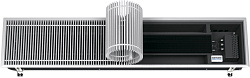 Встраиваемый в пол конвектор Varmann Ntherm N 370.150.1800 RR U EV1, шириной 370 мм, высотой 150 мм, длиной 1800 мм, решетка роликовая из алюминия, анодированная в натуральный алюминий, декоративная рамка из U-образного профиля, теплопроизводительность пр