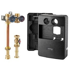 Насосная группа, Oventrop, Regumat S-180 plus, прямая, DN 32 (2"), без насоса, рабочая температура, °С-95, рабочее давление, бар-10, с шаровым краном перед насосом, с универсальной модульной теплоизоляцией