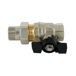 Кран шаровой, ELSEN, Strong T, 3/4", НВ, ручка-бабочка, латунь, с разъемным соединением