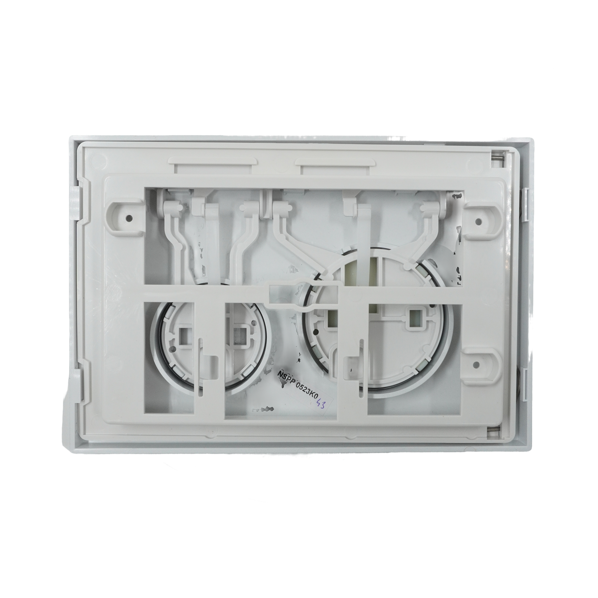 Клавиша смыва, Elsen, E11, с круглыми кнопками, для унитаза, 220*13*150, цвет-сатин