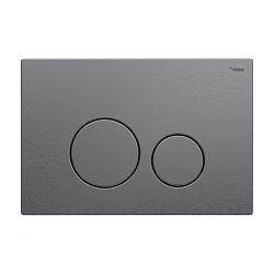 Панель смыва РЕХАУ NOVA ORB STEEL с круглыми клавишами с покрытием против отпечатков пальцев, нержавеющая сталь, брашированный графитовый, матовый