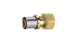Муфта, Giacomini, RM179SP, НГ, 3/4", 26 x 3, латунь, с плоским кольцом, для труб GIACOTHERM, GIACOFLEX многослойных и полибутиленовых