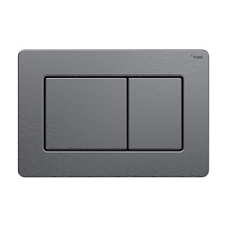 Панель смыва РЕХАУ NOVA QUAD STEEL с прямоугольными клавишами с покрытием против отпечатков пальцев, нержавеющая сталь, брашированный графитовый, матовый                                                              