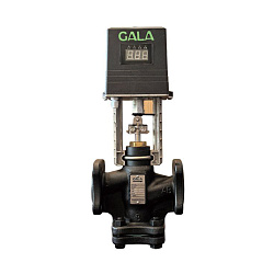 Трехходовой клапан с электроприводом, Galaxy, модель 6171, DN80, PN16, корпус серый чугун EN-GJL-250 (DN25-DN100) / высокопрочный чугун GJS-400-18 (DN125-DN150), фланцевый EN1092-2 (-10°C~+150 °C)