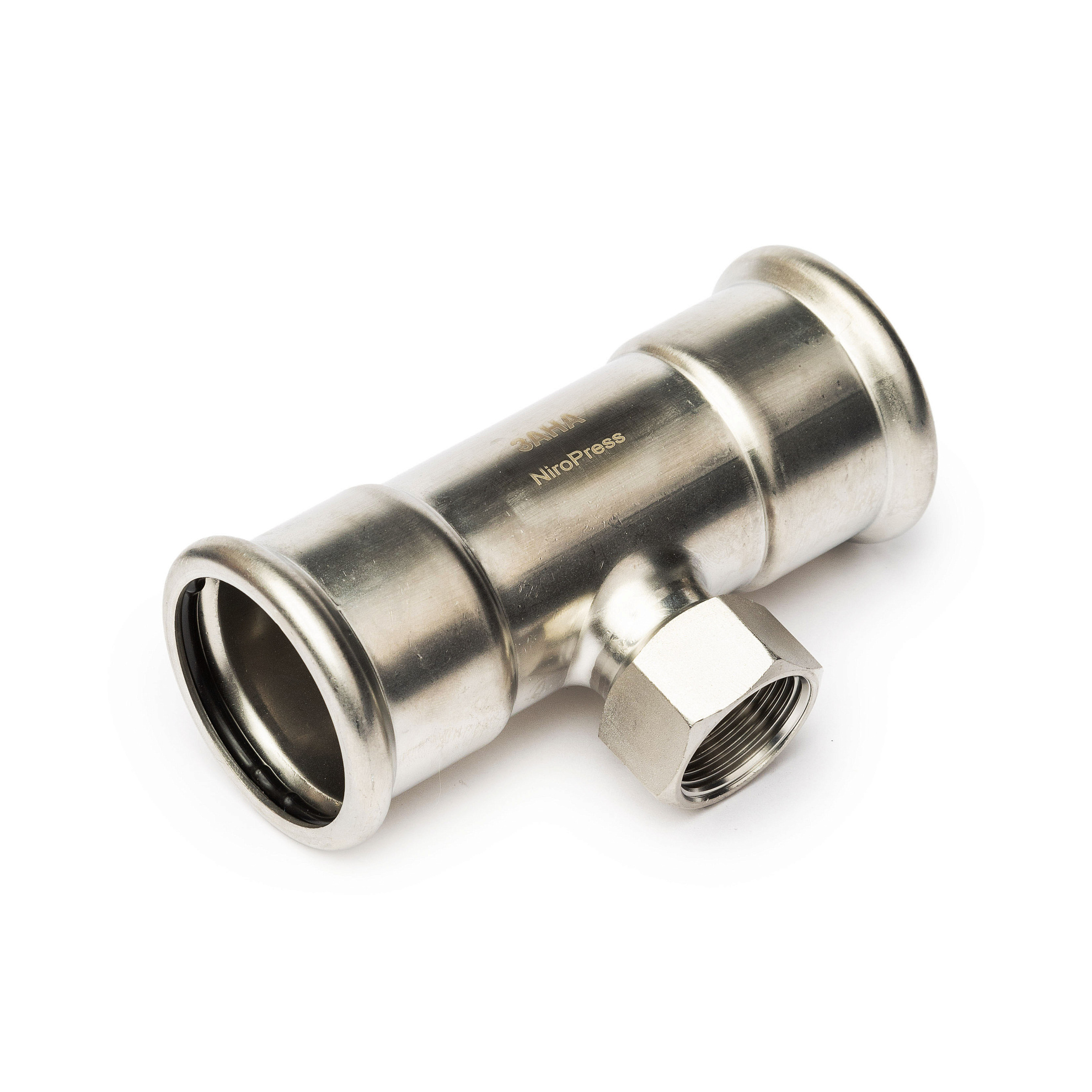 NiroPress AISI 304L тройник ВПр-ВР-ВПр, ?88,9x3/4x88,9