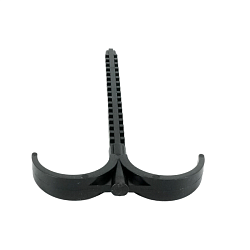 Двойной крюк РЕХАУ с дюбелем, DN 16/17-32 мм, для 2-х труб, чёрный, полиамид