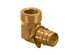Угольник USYSTEMS с наружной резьбой для труб PE-Xa 25-R3/4" НР, тип 1, латунный