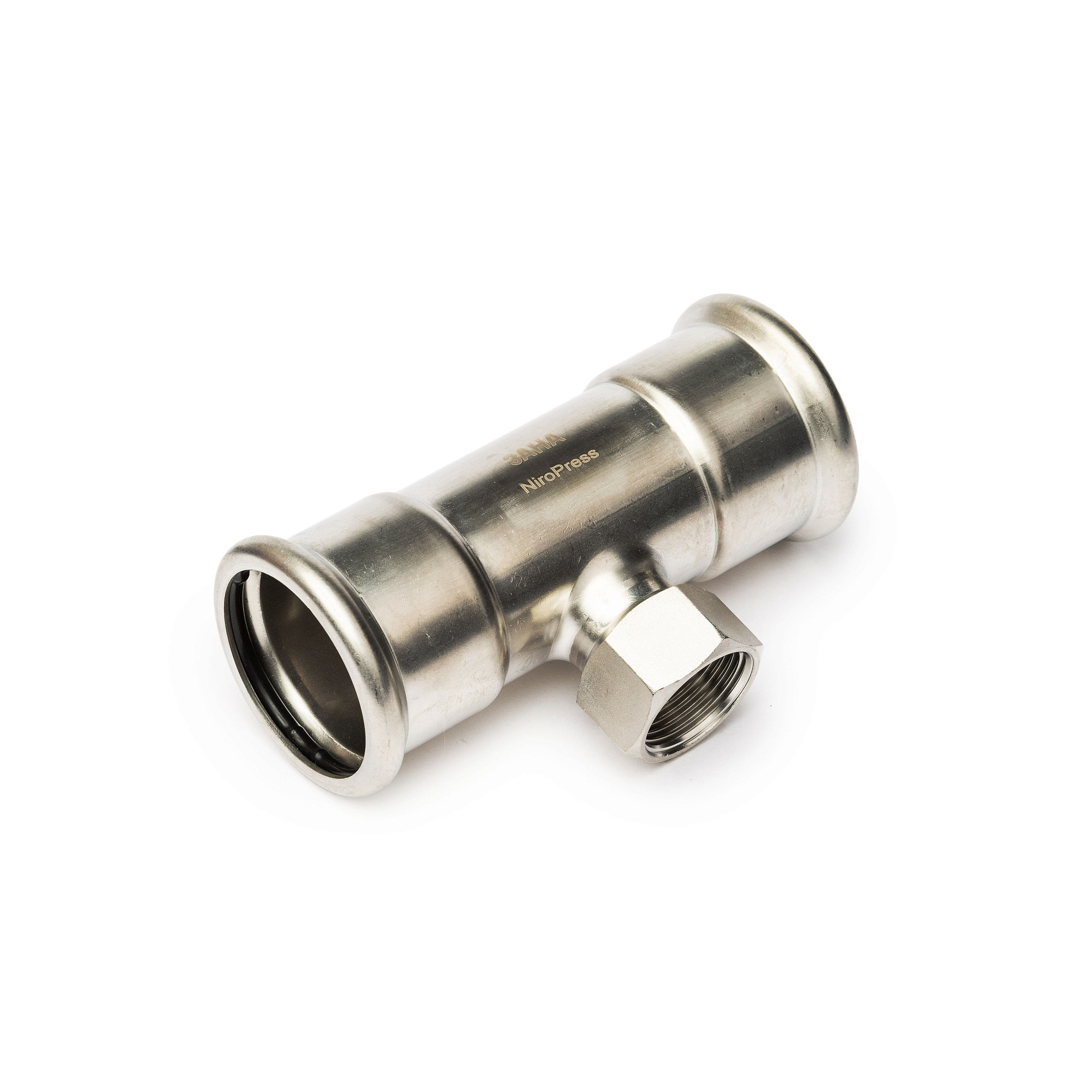 NiroPress AISI 316L тройник ВПр-ВР-ВПр, ?42x11/2x42