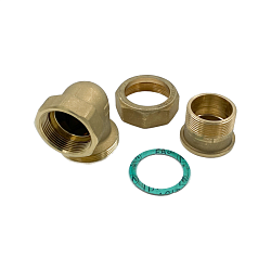 Сгон американка, ELSEN, Metalit, угловой, НВ, 1 1/2", 1 1/2", латунь, с плоским уплотнением