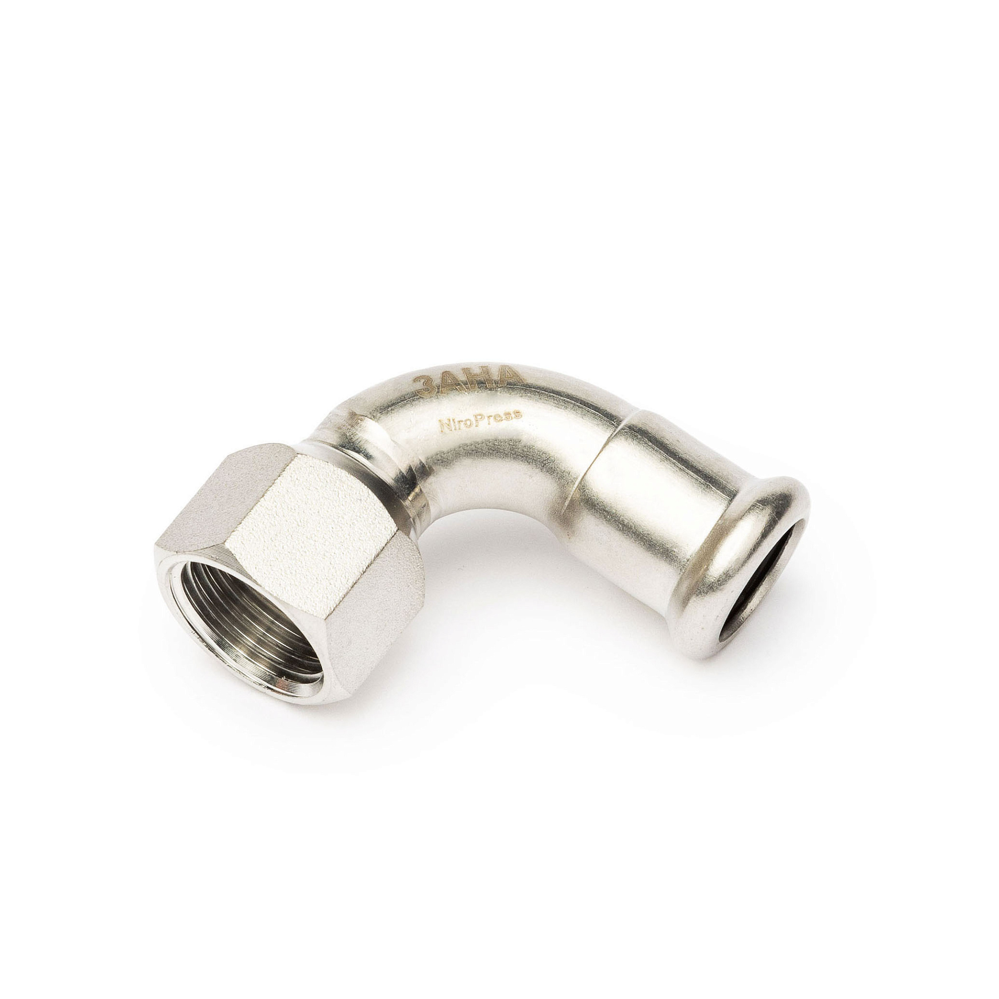 Отвод ЗАНА (SANHA) NiroPress AISI 304L  90° ВПр-ВР, Dn 35x11/4