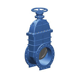 Задвижка с обрезиненным клином, PN10, DN800, EPDM, F4, с редуктором, невыдвижной шток, ковкий чугун