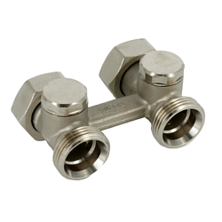 Вентиль, ELSEN, прямой H-образный, 3/4", 3/4", Н ЕК-НГ ЕК, PN, бар-10, T°C -от -10 до +120, латунь, никелированный, для отопительных приборов-с нижней подводкой