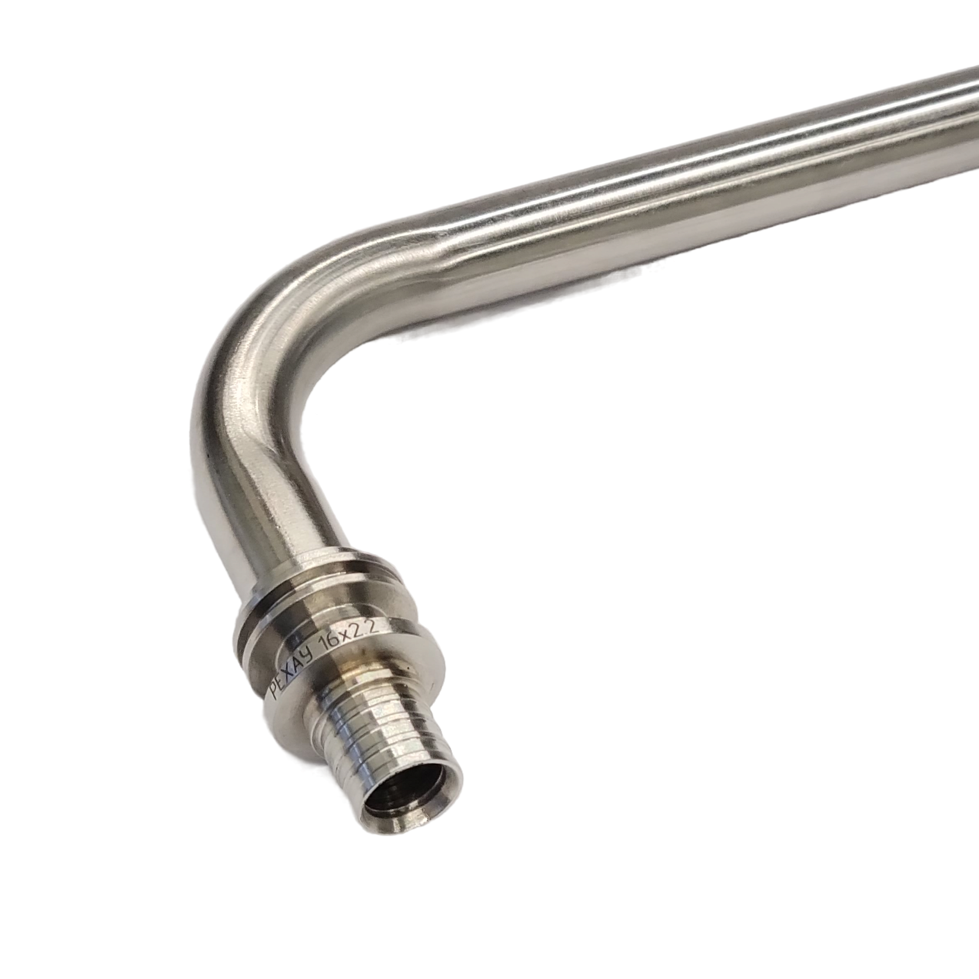 Трубка Г-образная для подключения к радиатору, Rehau, RAUTITAN, 20, длина трубки, мм-250, нержавеющая сталь