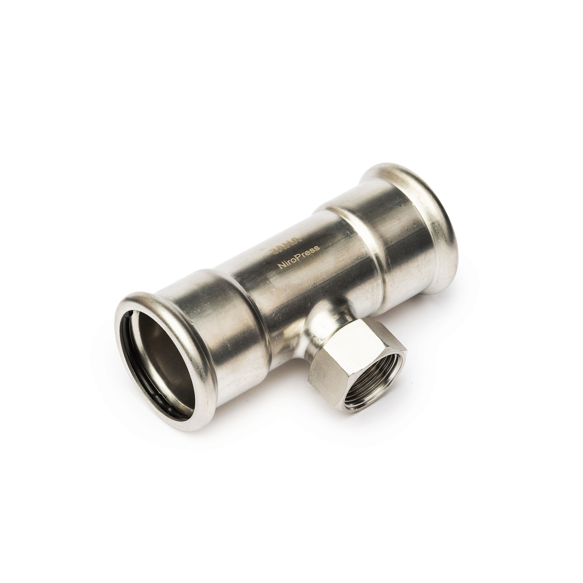 NiroPress AISI 304L тройник ВПр-ВР-ВПр, ?22x3/4x22