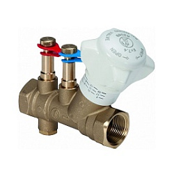 Клапан, Giacomini, R206B, балансировочный статический, DN-20, 3/4", ВВ, PN, бар-25, T°C -110, латунь, без измерительных штуцеров, со сливом