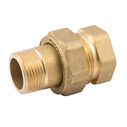 Сгон американка, ELSEN, Metalit, прямой, НВ, 3/4", 3/4", латунь, с плоским уплотнением