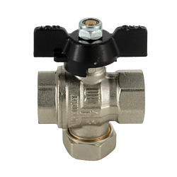 Кран шаровой, ELSEN, с фильтром механической очистки, 1/2", ВВ, PN 30, T°C -от -20 до +100, ручка-бабочка