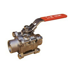 Кран шаровой полнопроходной под приварку BW 2 1/2", PN64, ручка, корпус нержавеющая сталь, шар нержавеющая сталь, уплотнение PTFE