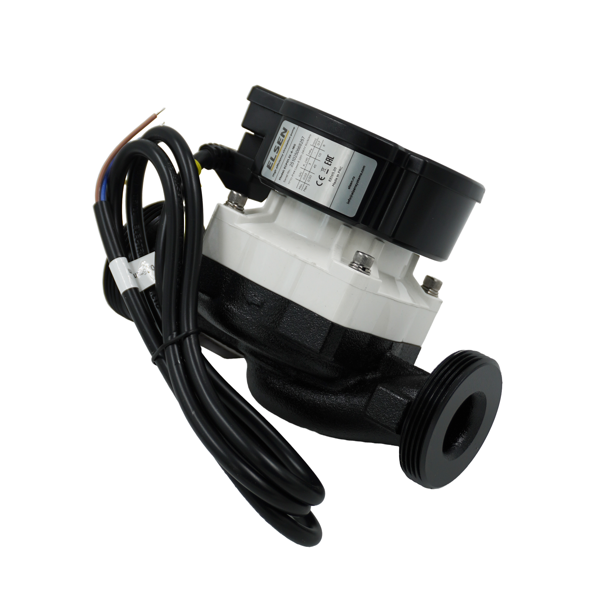 Циркуляционный насос, ELSEN, ECP01.32-6-180 с частотным регулированием, DN32, расход 3,6 м3, максимальный напор 6м, 180мм