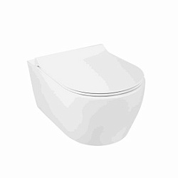 Безободковый  подвесной унитаз  ARC LINE  54 mm с крышкой Roma