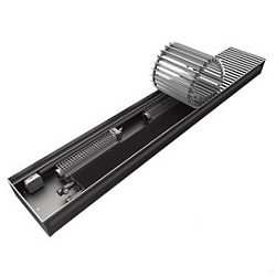 Внутрипольный конвектор KZTO Бриз В 220V 380x140x900 TCM прав U (5 Ал 12), U-образный профиль окантовки, подключение концевое универсальное, в комплекте с решеткой из алюминиевого профиля с бесцветным анодированием шириной ламелей 5 мм, расстоянием между