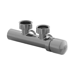 Угловая гарнитура с термостатическим управлением для подключения радиаторов RIFAR (хром)