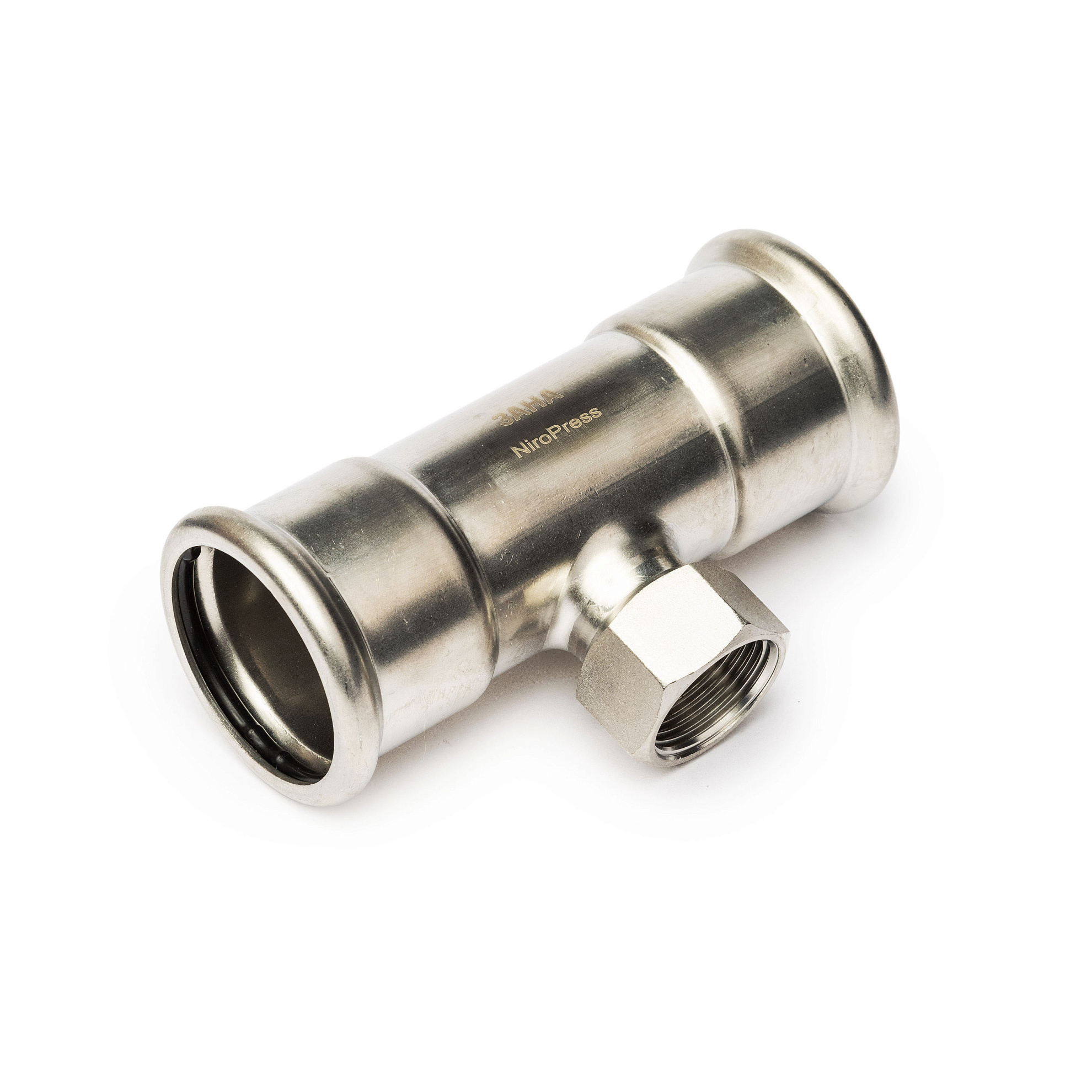 NiroPress AISI 304L тройник ВПр-ВР-ВПр, ?108,0x3/4x108,0