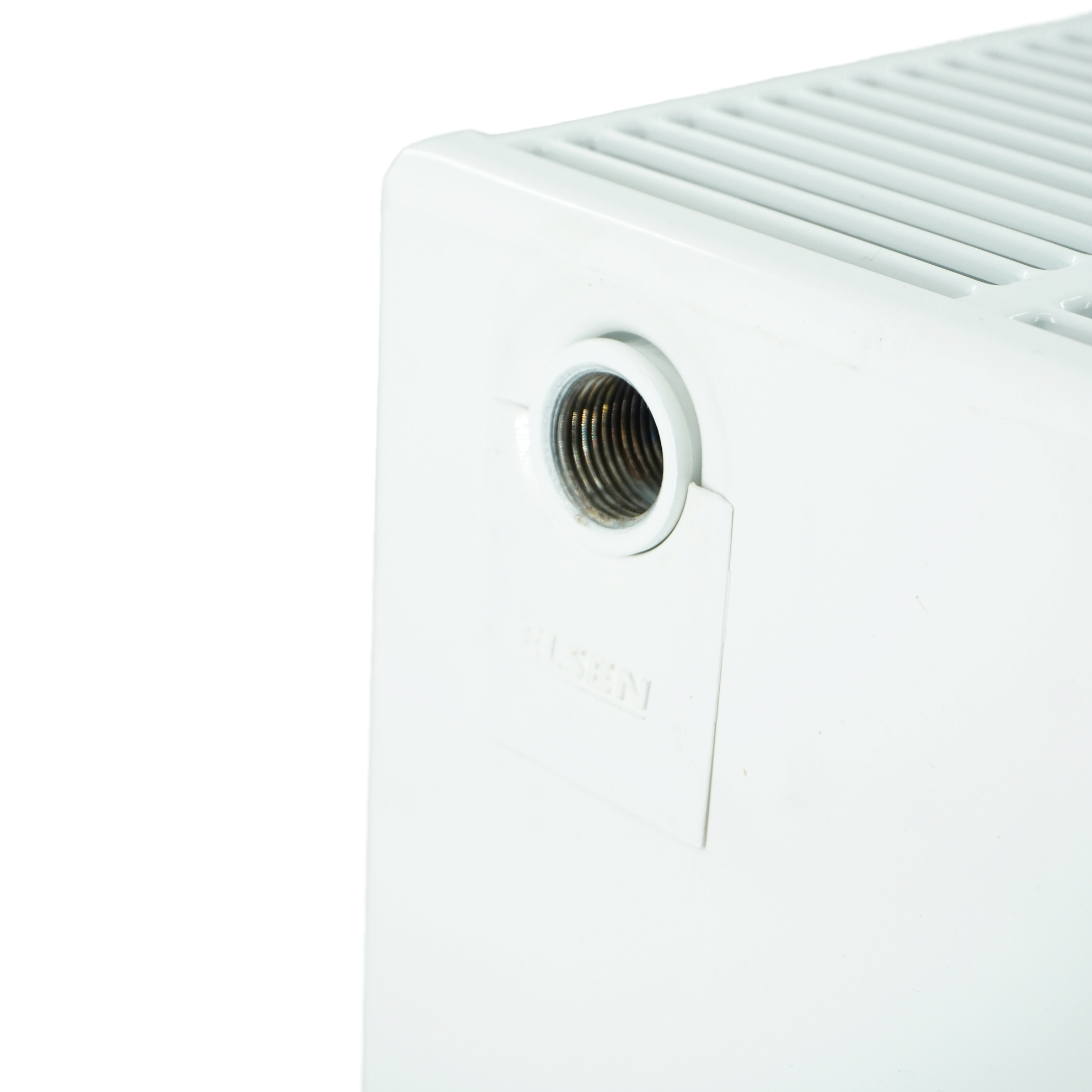 Радиатор панельный, ELSEN, ERK, профильный, ERK 33, глубина, мм-155, высота, мм-300, длина, мм-600, боковое подключение, рабочее давление, бар-10, цвет-RAL 9016 (белый)