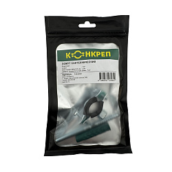 Хомут сантехнический Конкреп 1 1/2" (47-52 мм) с дюбелем и шурупом