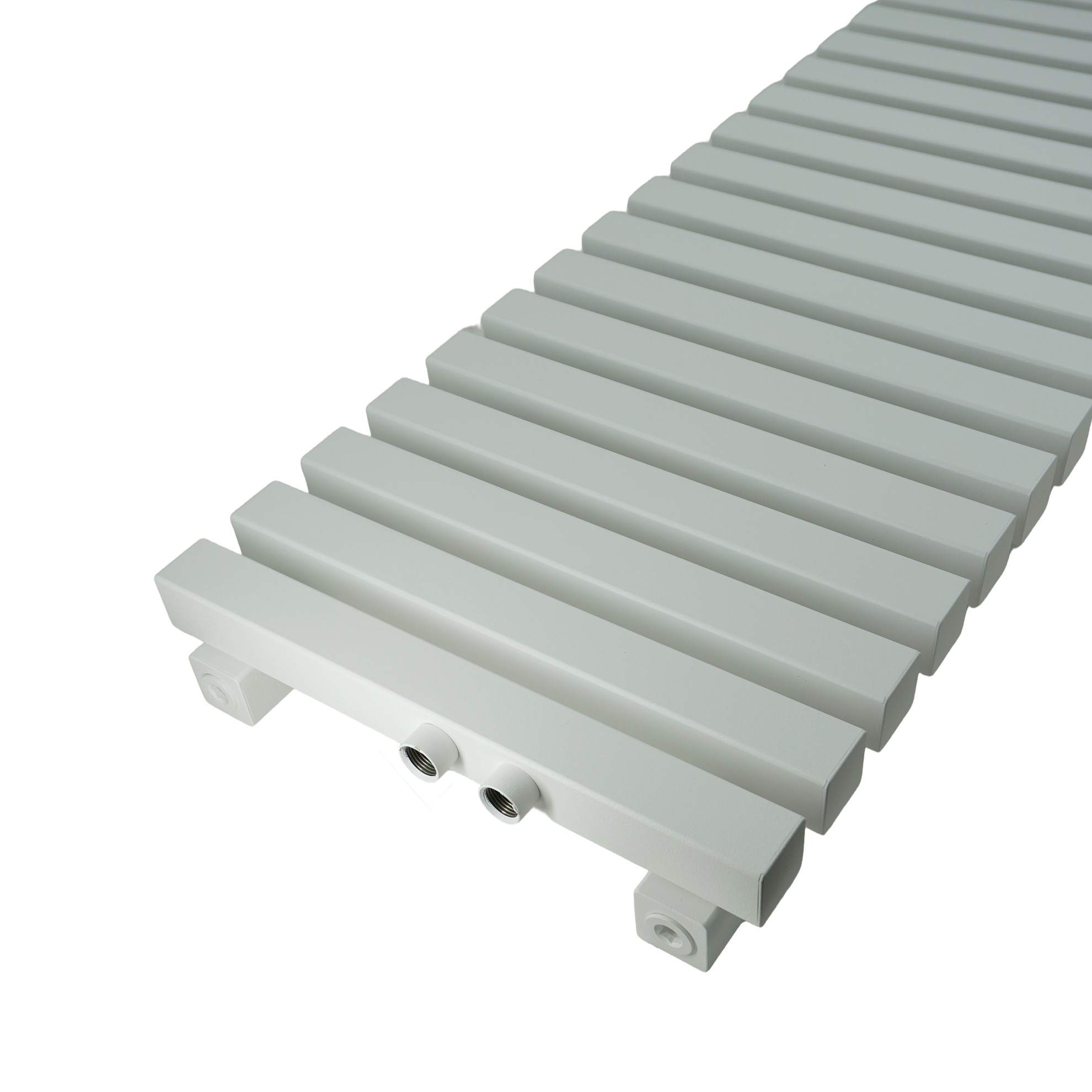 Радиатор КЗТО QUADRUM 40 H-300-20 R, цвет: 1T104S9016 (белый муар), настенное исполнение, подключение: нижнее правостороннее (под H-узел, изготавливается без термоклапана)