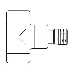 Вентиль на обратную подводку, "Combi E" Ду 15 1/2", угловой, матовая сталь