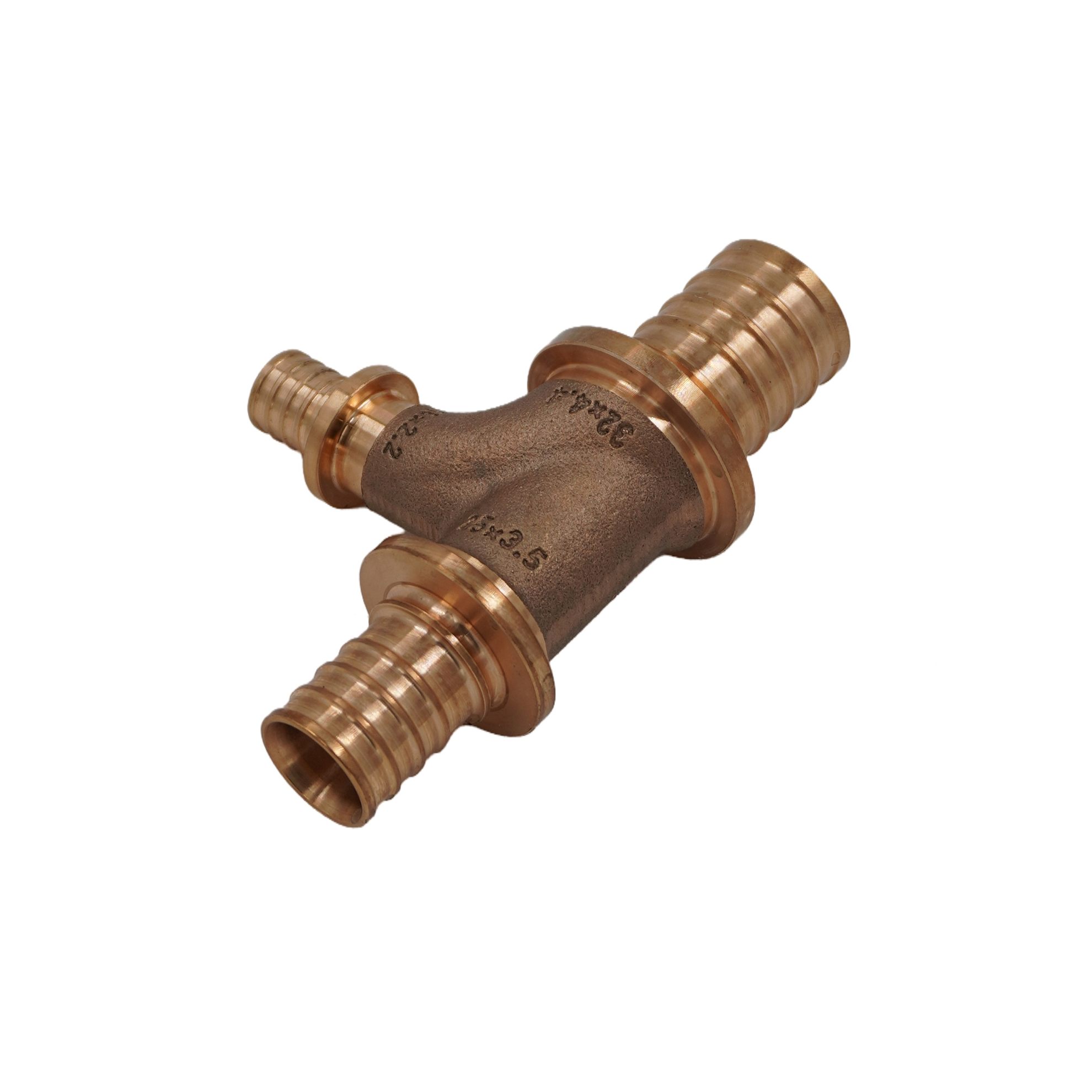 Тройник, РЕХАУ, RAUTITAN, 32, 16, 25, бронза (RX+), с повышенным сопротивлением на проходе