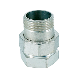 Сгон американка, ELSEN, TIN латунь, прямой, НВ, 1 1/4", 1 1/4", с плоским уплотнением