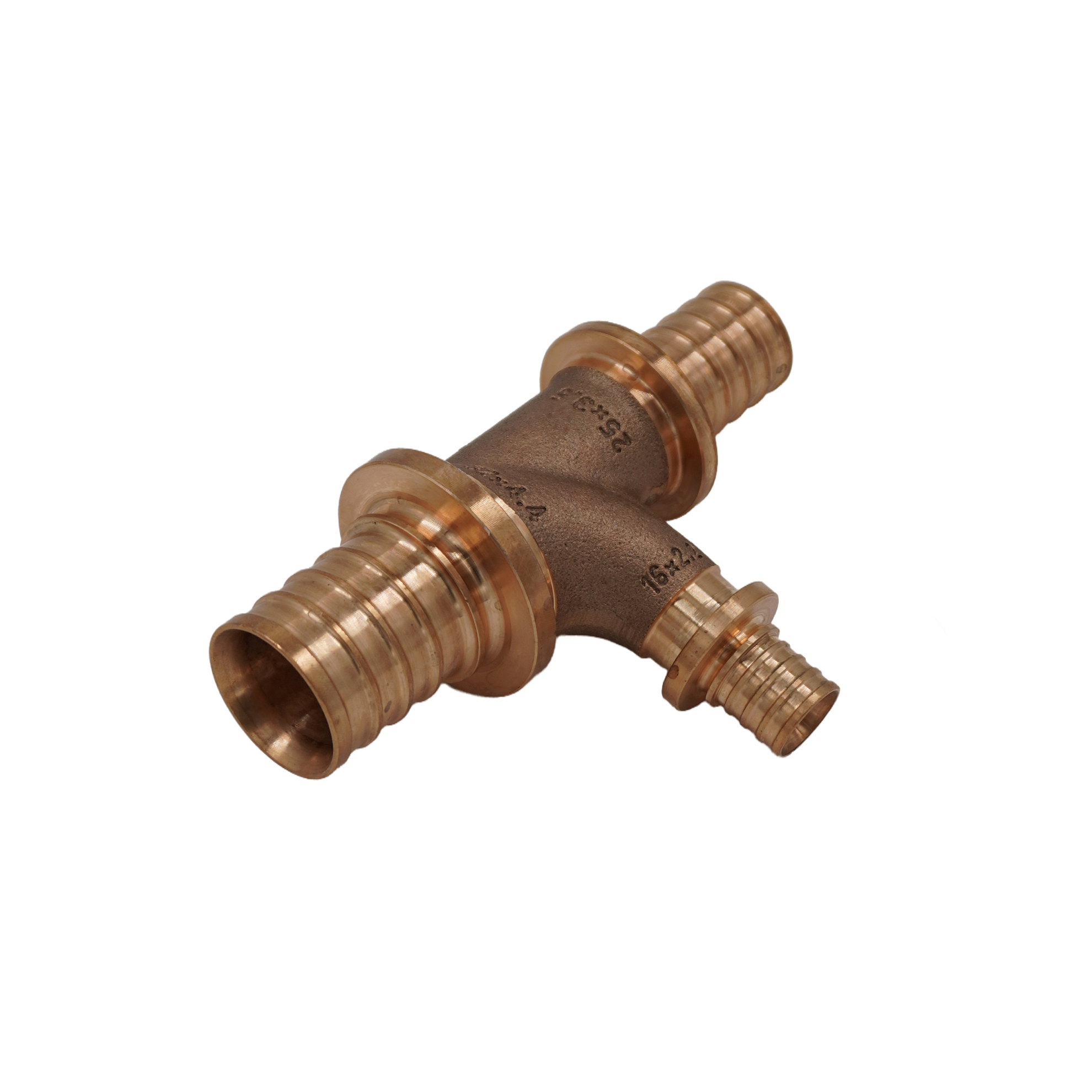 Тройник, РЕХАУ, RAUTITAN, 32, 16, 25, бронза (RX+), с повышенным сопротивлением на проходе