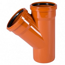 Тройник, Ostendorf, KGEA, 45°, 200, 160, PVC (поливинилхлорид)