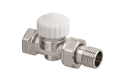 Вентиль, ELSEN, термостатический, прямой, 1/2", 1/2", ВН, PN, бар-10, T°C -от -10 до +120, латунь, никелированный, с преднастройкой, для отопительных приборов-с боковой подводкой