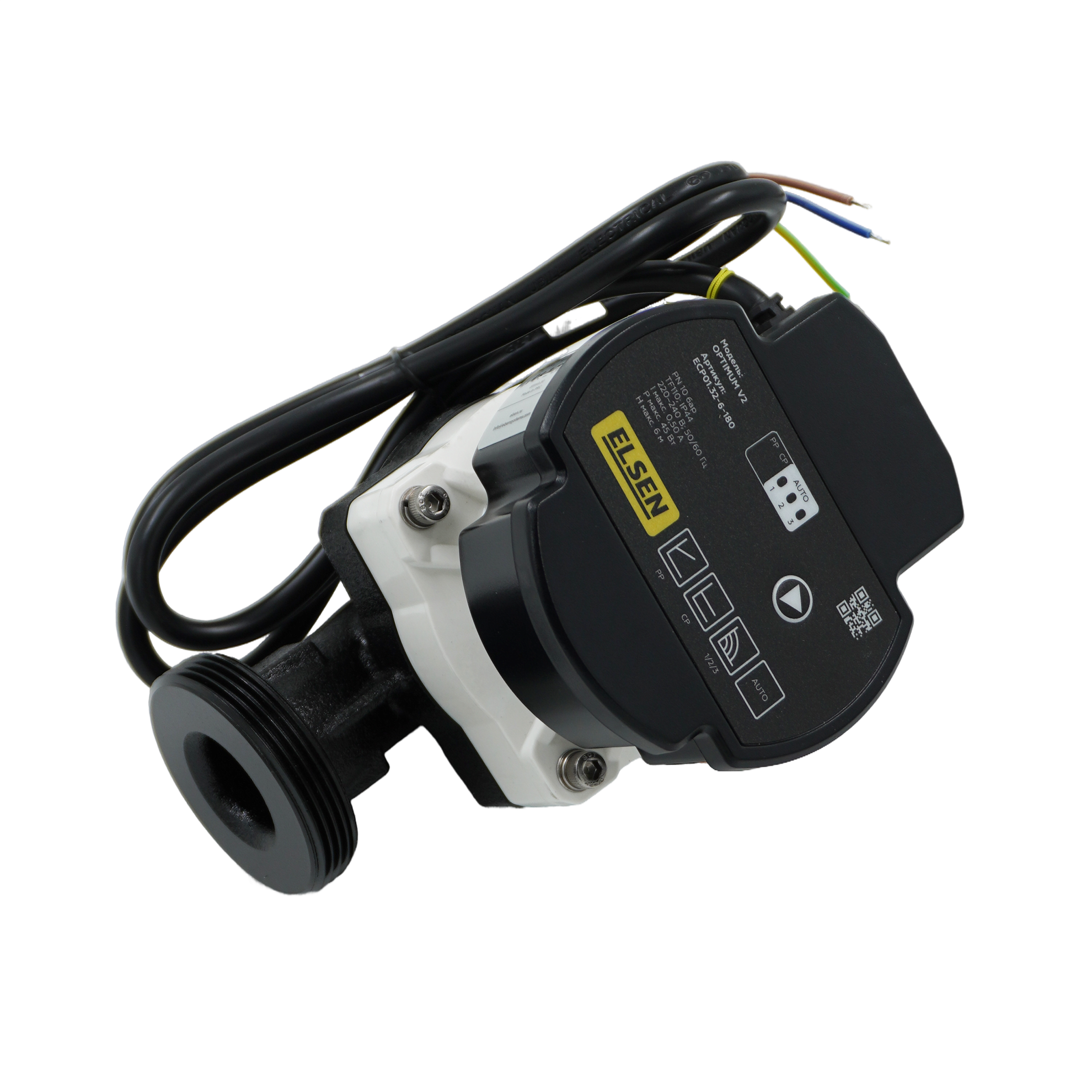 Циркуляционный насос, ELSEN, ECP01.32-6-180 с частотным регулированием, DN32, расход 3,6 м3, максимальный напор 6м, 180мм