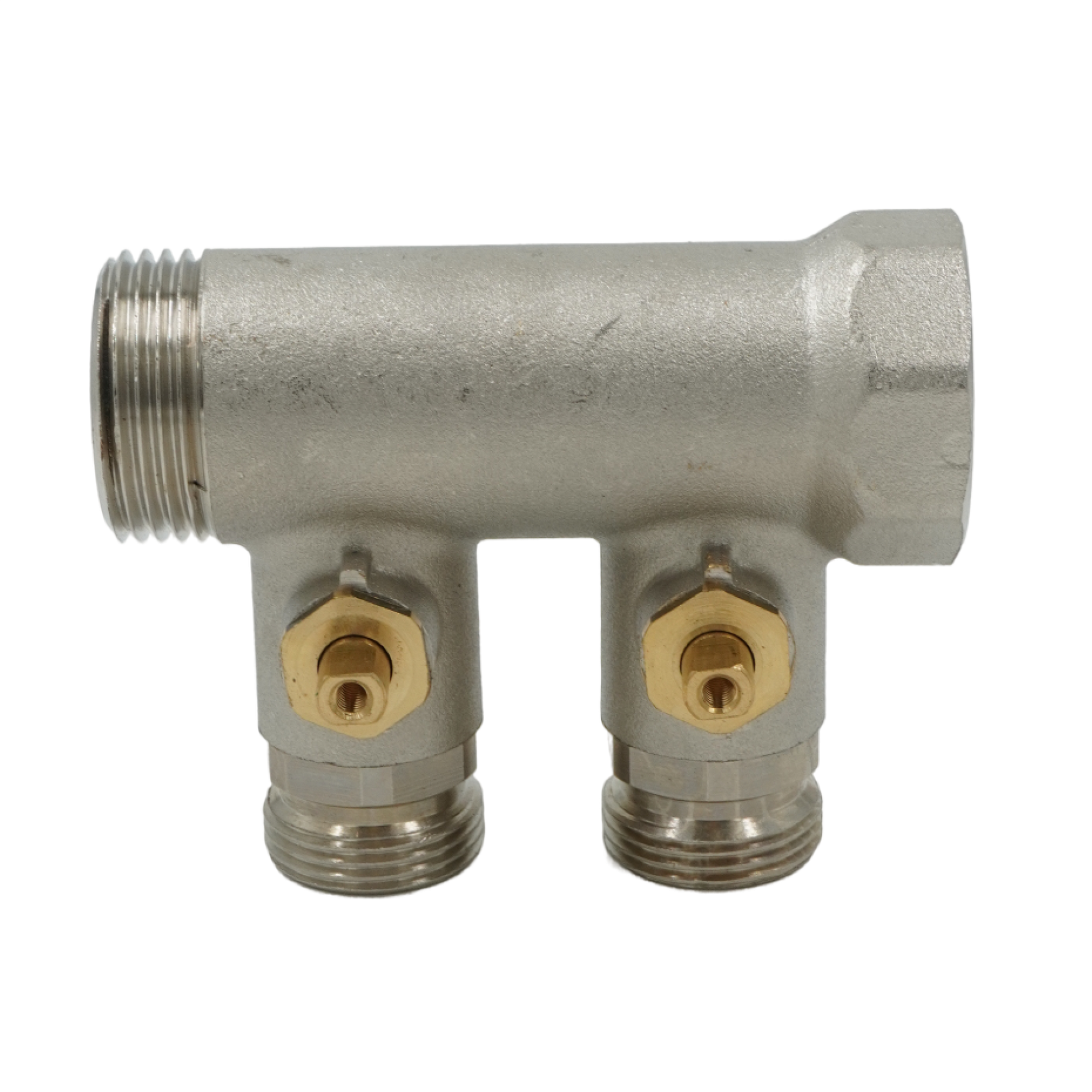 Коллектор модульный, ELSEN, 1", 2 контура, размер отвода-3/4" ЕК, PN, бар-10, T°C -85, с шаровыми кранами, латунь