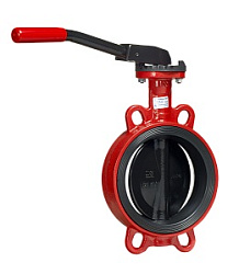 Затвор дисковый поворотный ГРАНВЭЛ®, ЗПТС-FL(W)-3-025/032-MN-HT, межфланцевый, DN25/32, РN16, Траб = +60/+115 °C, Tмакс.=130 °C, корпус–чугун GG-25/GGG-40, диск–чугун GGG-40, седло–EPDM HT, управление-рукоятка
