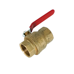 Кран шаровой Oventrop Optibal, Ду40, 1 1/2", из латуни, стойкий к выщилачиванию цинка, полнопроходной, с обеих сторон внутренняя резьба ISO228/1 (резьба соответсвует также Rp по EN 10226-1), маховик: рукоятка рычажная из оцинкованной стали в пластмассовой