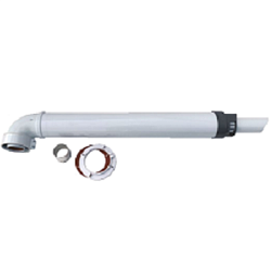 KIT00A Комплект коаксиальный Ø60/100 универсальный антилед (хомут, стакан 60/50, фланец, 2 манжеты)