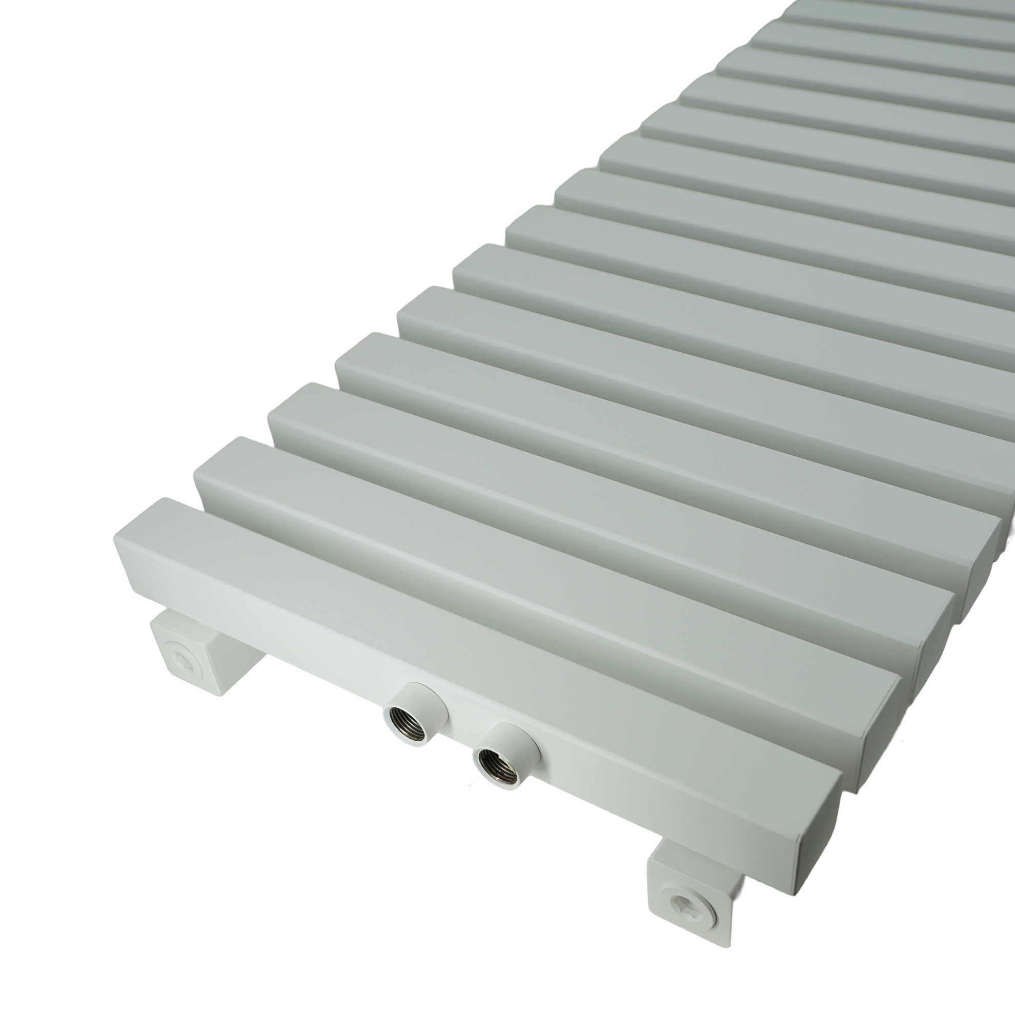 Радиатор КЗТО QUADRUM 40 H-300-18 R, цвет: 1T104S9016 (белый муар), настенное исполнение, подключение: нижнее правостороннее (под H-узел, изготавливается без термоклапана)