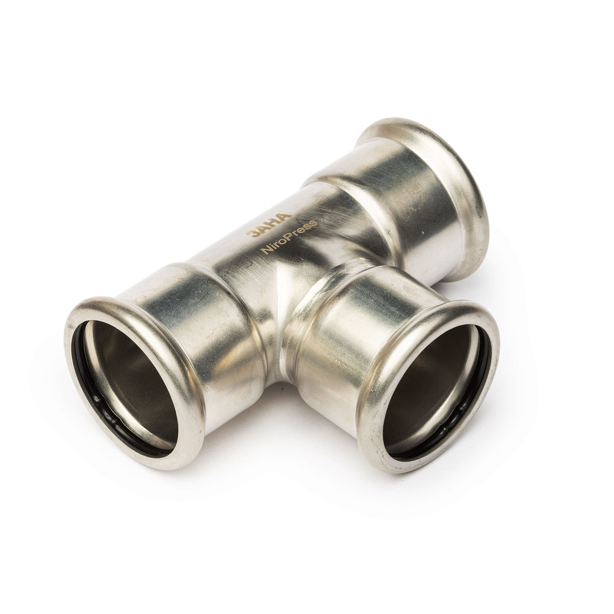 Тройник ЗАНА (SANHA)  ВПр 76,1x35x76,1, нерж.сталь, 91130