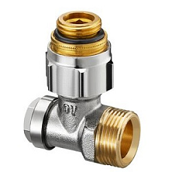 Соединение резьбовое Combi 3, Multiflex F, 1/2" НР х 3/4" НР, запорно-присоединительное, угловое